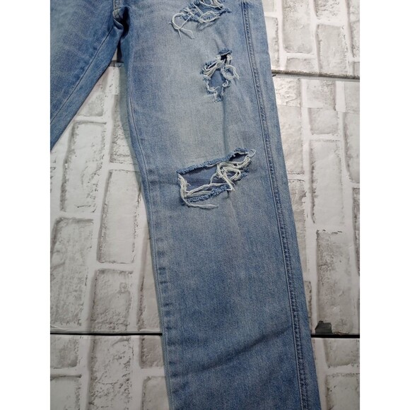 Aeropostale Boyfriend Jeans Women’s Size 10 Distressed Ripped Stone Wash Denim - Picture 14 of 15